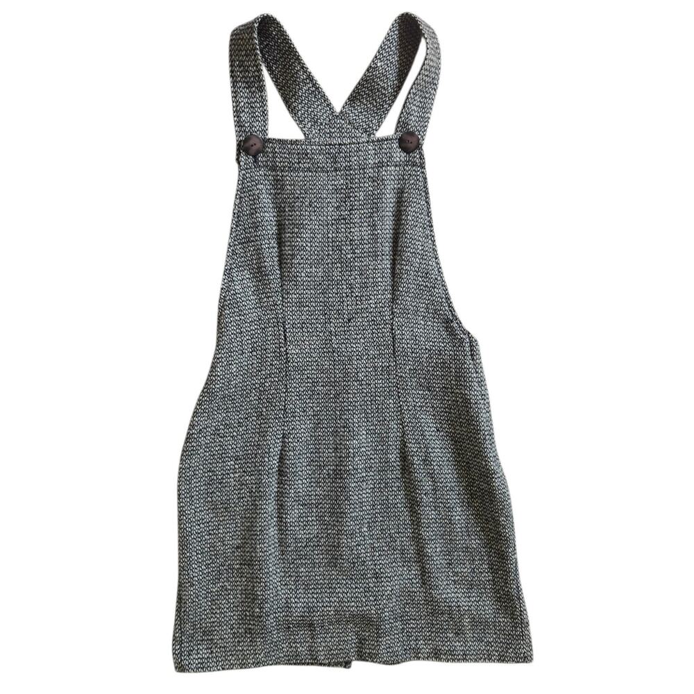 Vintage 90s Rampage Tweed Overall Mini Dress Juniors 3 Wool Blend Indie USA Made